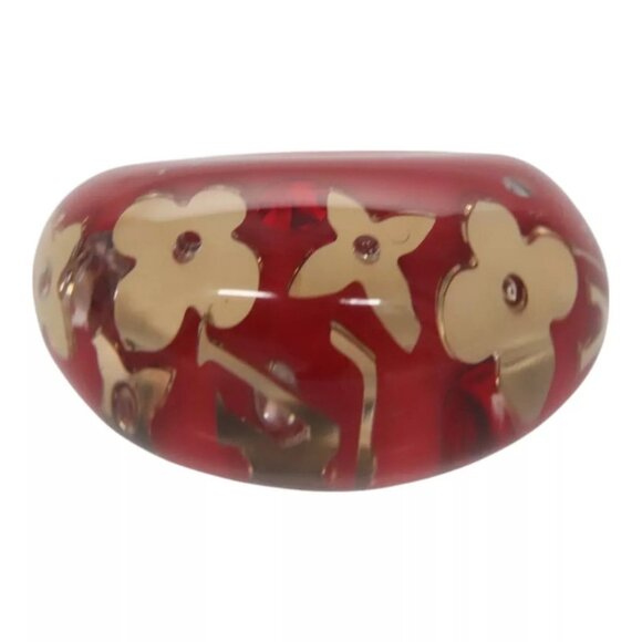 LOUIS VUITTON Uncle John Burgh Ring plastic Red - Picture 12 of 13